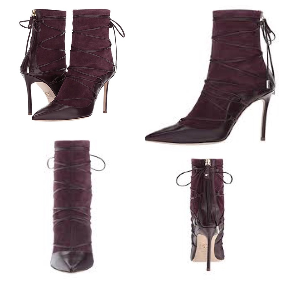 🎉HP🎉 Dsquared2 Bordeaux Nappa Stretch Ankle Boot - Picture 7 of 8